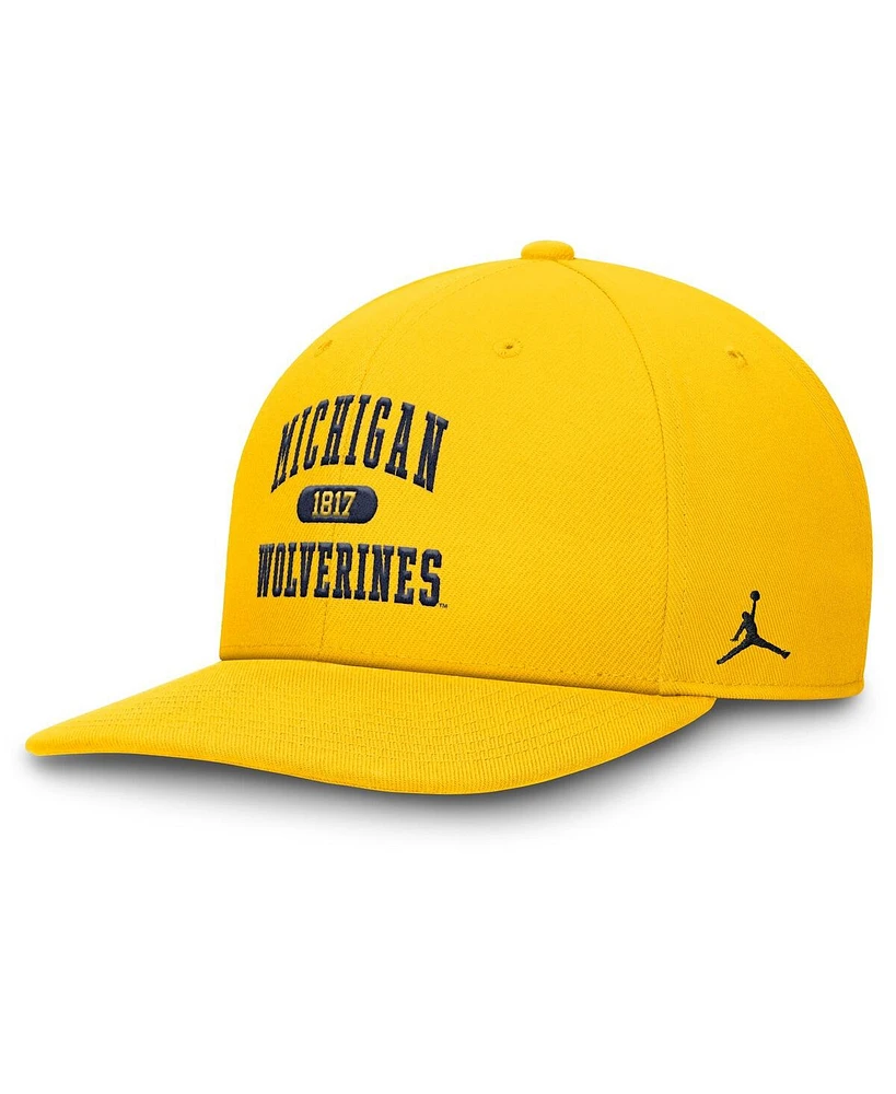 Jordan Men's Maize Michigan Wolverines Athletics Pro Adjustable Hat
