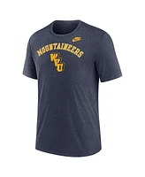 Nike Men's Heather Navy West Virginia Mountaineers Legacy Arch Tri-Blend T-Shirt