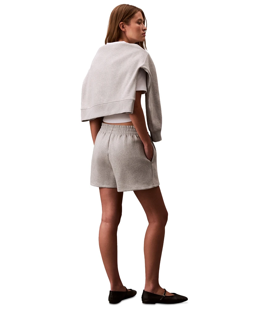 Calvin Klein Jeans Women's Fleece Logo Pull-On Shorts