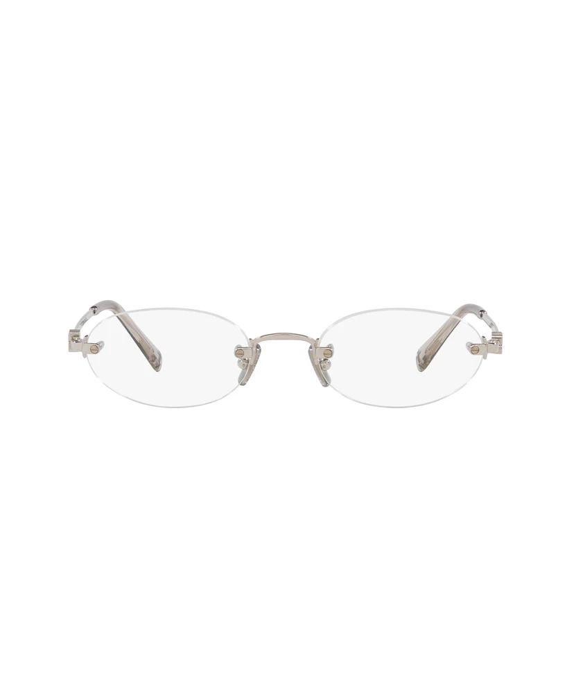 Miu Miu Women's Oval Eyeglasses, Mu 53WV