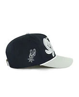 '47 Men's Black/Silver San Antonio Spurs Drop Shadow Rope Hitch Adjustable Hat