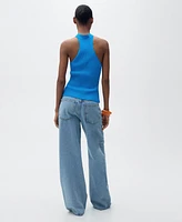 Mango Women's Knot Detail Halter-Neck Top
