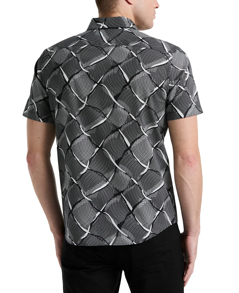 Perry Ellis Men's Regular-Fit Linework Shirt