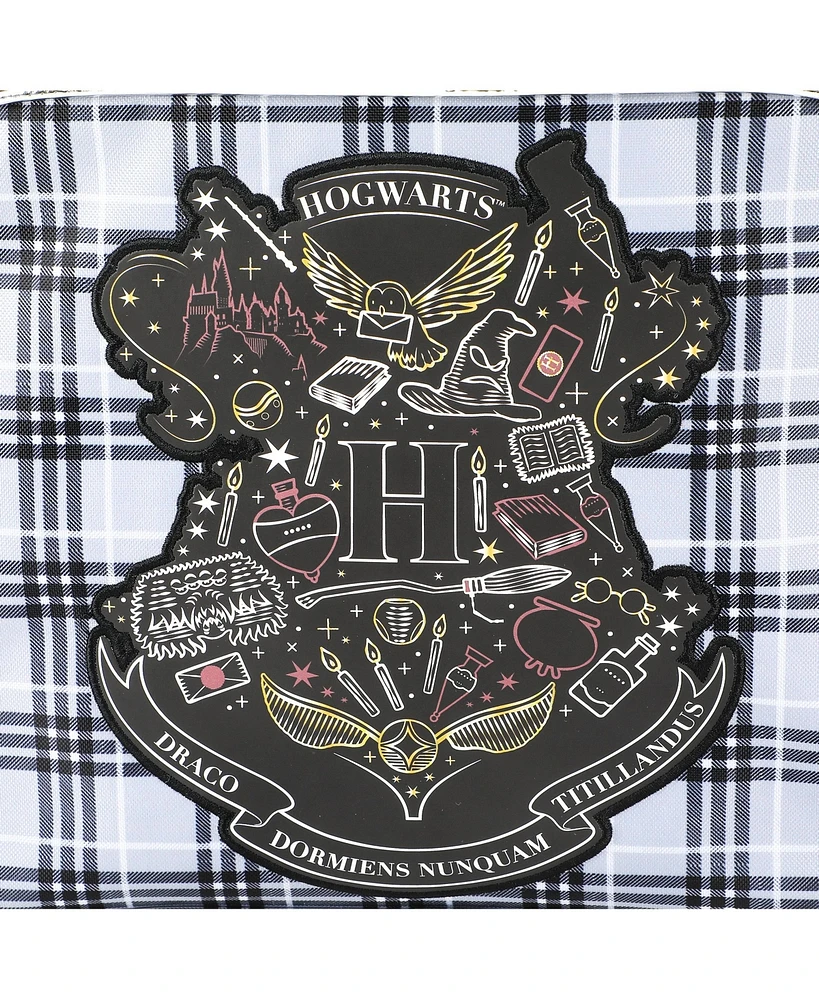 Harry Potter Hogwarts Tartan Crest 16" Kid's Backpack For School And Travel