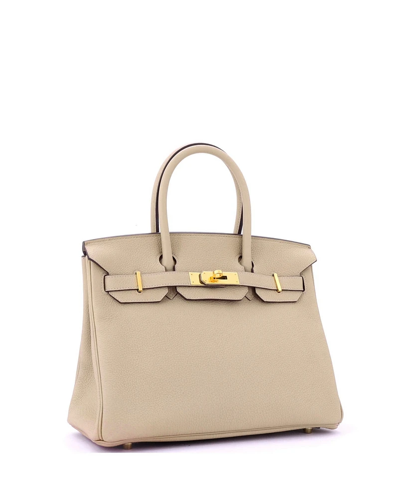 Pre-Owned Hermes Birkin 30 Handbag Light Togo with Gold Hardware