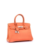 Pre-Owned Hermes Birkin 30 Handbag Epsom with Palladium Hardware