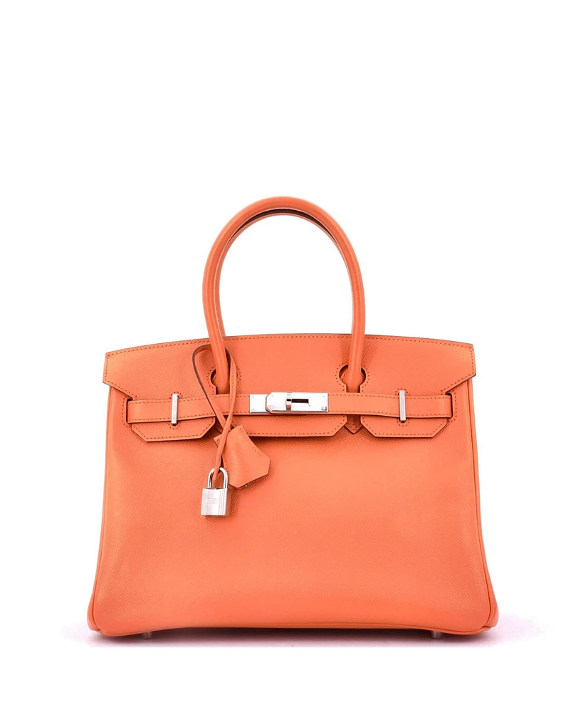 Pre-Owned Hermes Birkin 30 Handbag Epsom with Palladium Hardware