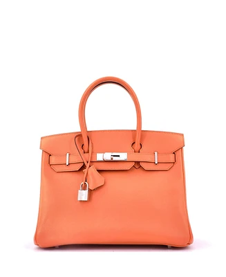 Pre-Owned Hermes Birkin 30 Handbag Epsom with Palladium Hardware