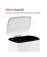 8 Gal./30 Liter Rectangular Matt White step-on Trash Can for kitchen