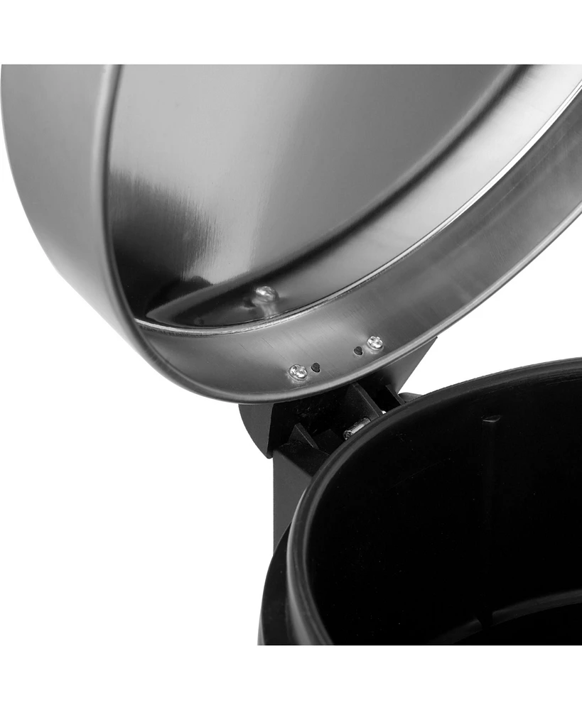 Mega Casa 8 Gal./30 Liter Stainless Steel Round Step-on Trash Can for Kitchen