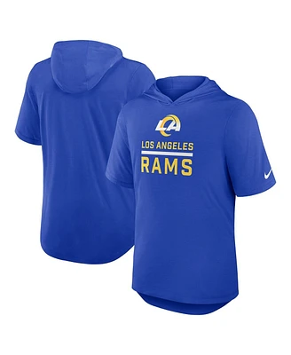 Nike Men's Royal Los Angeles Rams Lockup Tri-Blend Hoodie T-Shirt