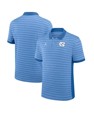 Jordan Men's Carolina North Tar Heels 2025 Early Season Coaches Sideline Victory Stripe Performance Polo Shirt