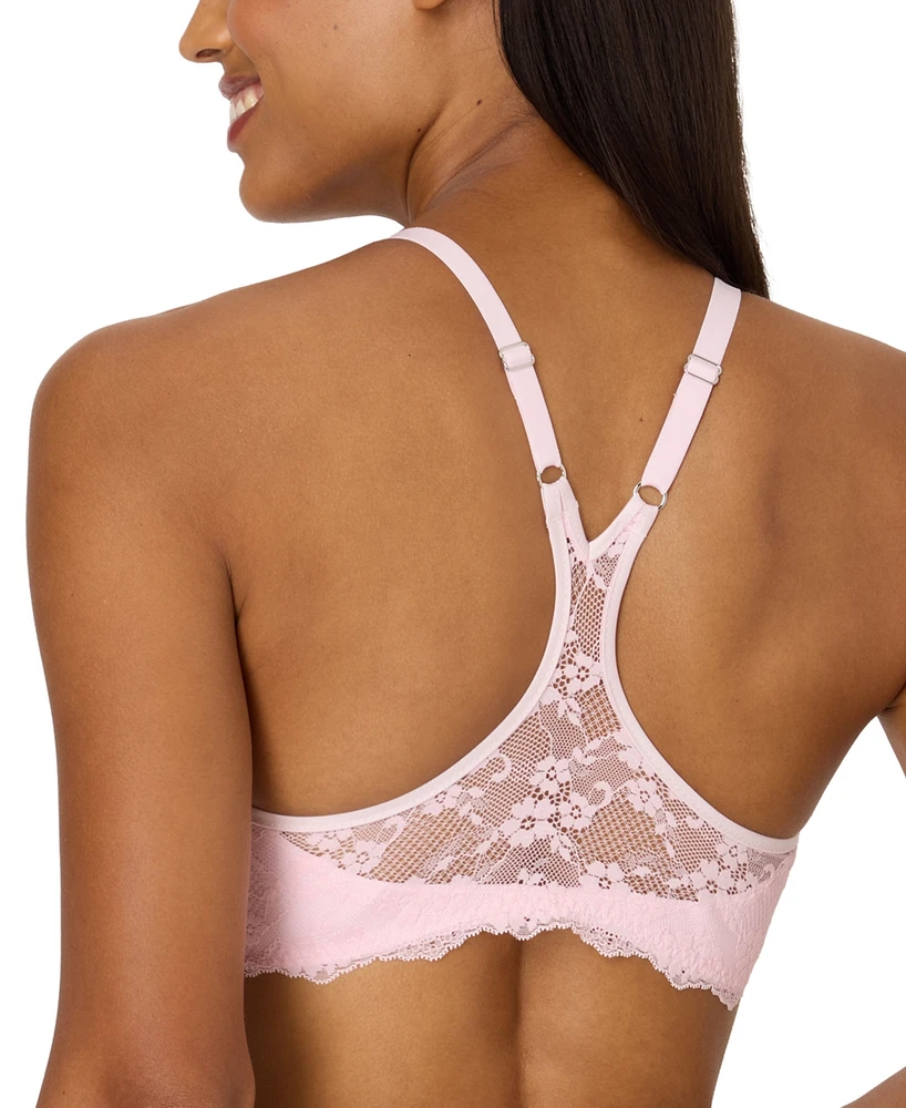 Maidenform One Fab Fit Lace T-Back Shaping Underwire Front Close Bra 7112