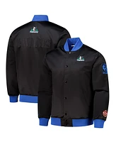 Mitchell & Ness Men's Black Minnesota Timberwolves Hardwood Classics Team Og 3.0 Lightweight Satin Full-Snap Jacket