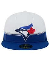 New Era Men's Blue/White Toronto Blue Jays Paint Stroke 59FIFTY Fitted Hat