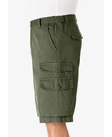 KingSize Big & Tall 12" Side Elastic Cargo Shorts