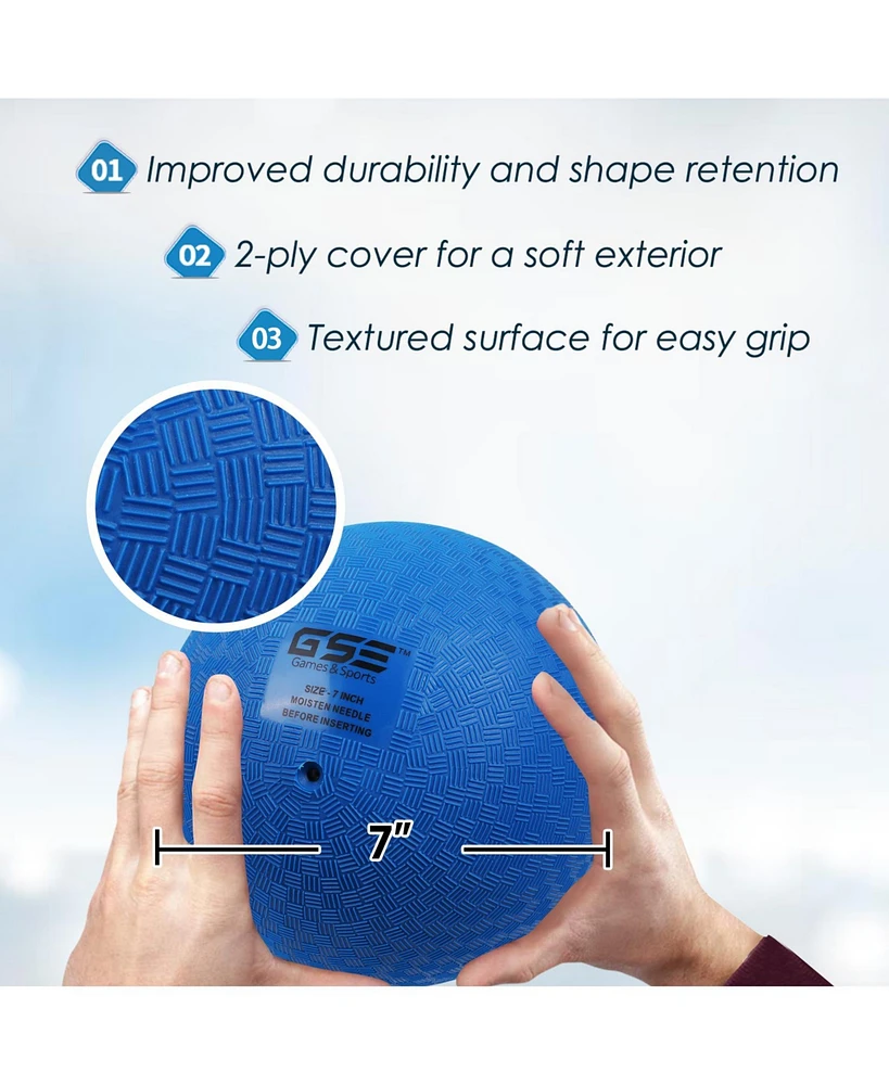 7-inch/8.5-inch/10-inch Playground Balls, Kickball, Bouncy Dodge Ball, Handball for Indoor and Outdoor
