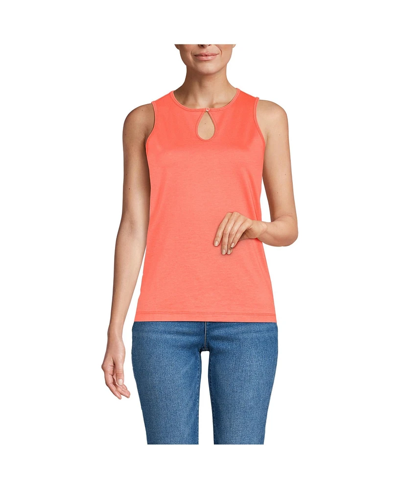 Lands' End Women's Petite Supima Keyhole Tank