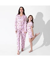 Bellabu Bear Kids Unisex Tea Party 2-Piece Short Sleeve & Shorts Pajama Set