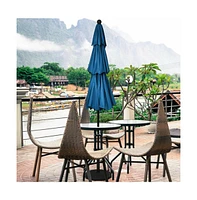10 Feet 3 Tier Outdoor Patio Umbrella with Double Vented