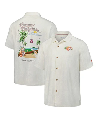 Tommy Bahama Men's White Los Angeles Angels Grand Slam Bay Camp Button-Up Shirt