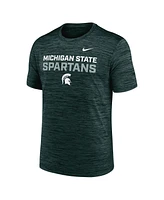 Nike Men's Green Michigan State Spartans Campus Center Stack Velocity Performance T-Shirt