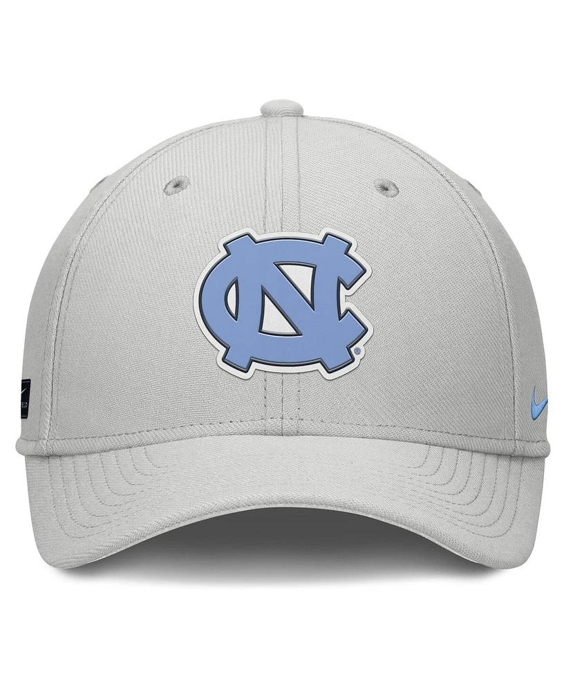 Nike Men's Gray North Carolina Tar Heels Rise Practice Performance Adjustable Hat
