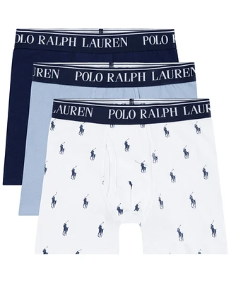 Polo Ralph Lauren Big Boys Cotton Stretch Boxer Briefs 3-Pack
