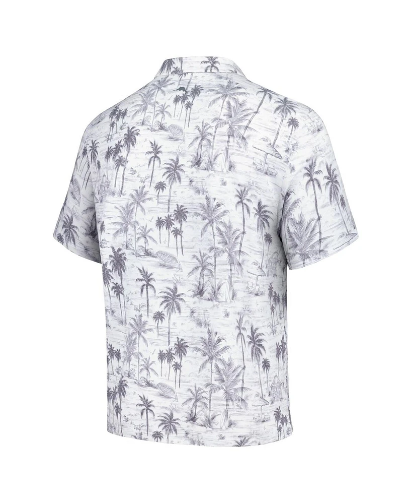 Tommy Bahama Men's Gray New York Jets Cabana Shores IslandZone Tri-Blend Polo Shirt