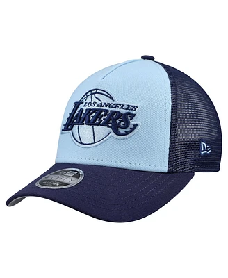 New Era Big Boys and Girls Light Blue Los Angeles Lakers Color Pack 9FORTY A-Frame Trucker Adjustable Hat