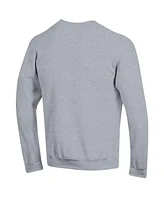 Champion Men's Heather Gray Michigan Wolverines Basic Arch Fleece Pullover Sweatshirt