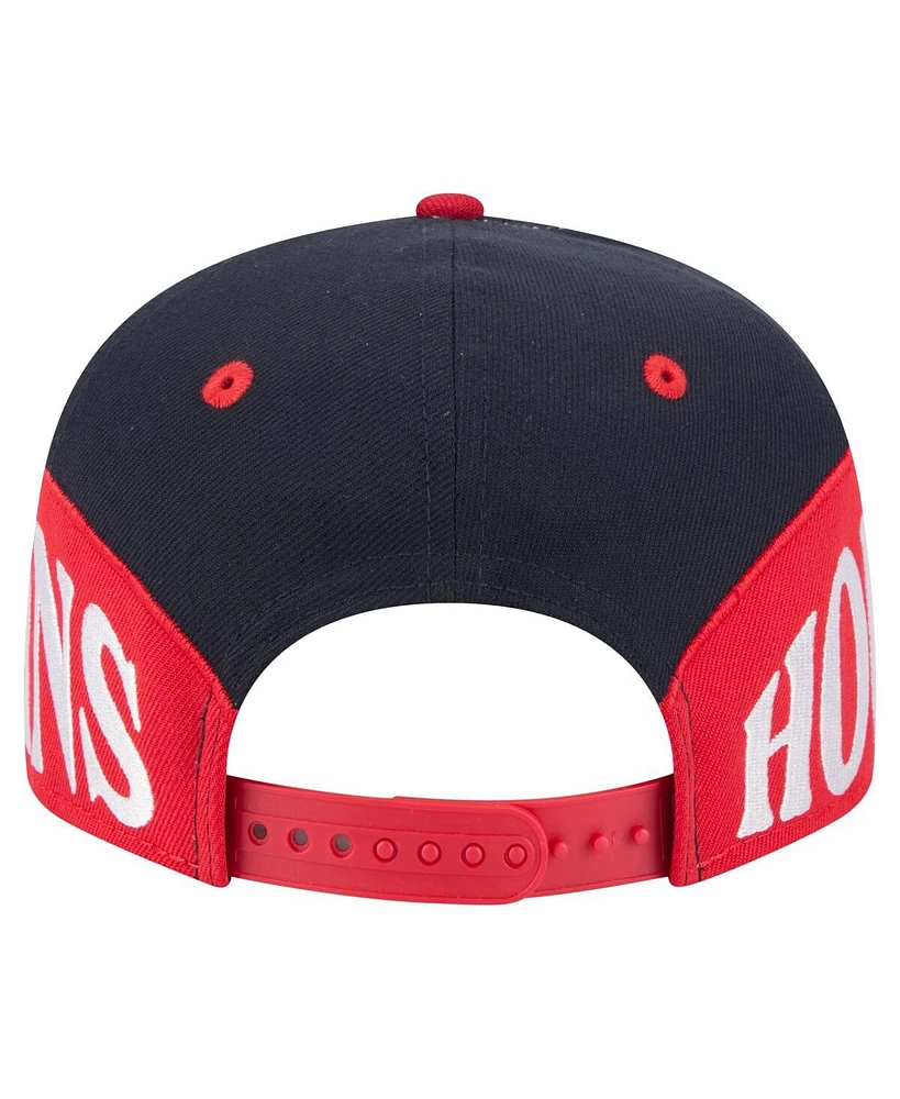 New Era Men's Navy/Red Houston Texans Split 9FIFTY Snapback Hat