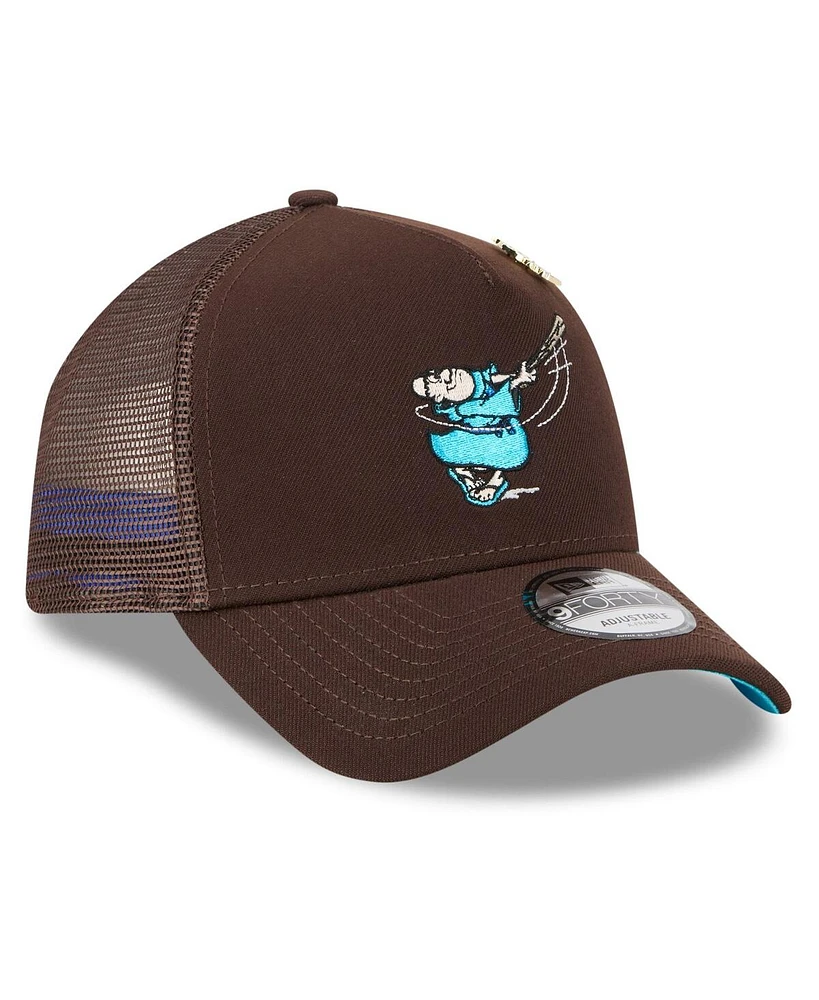 New Era Men's Brown San Diego Padres 2025 Big League Chew A-Frame 9FORTY Adjustable Trucker Hat