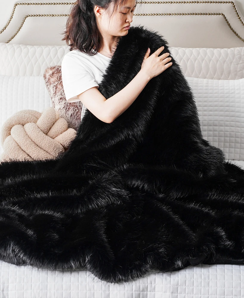 Battilo Lifestyle Faux Fur Throw, 50" x 60"