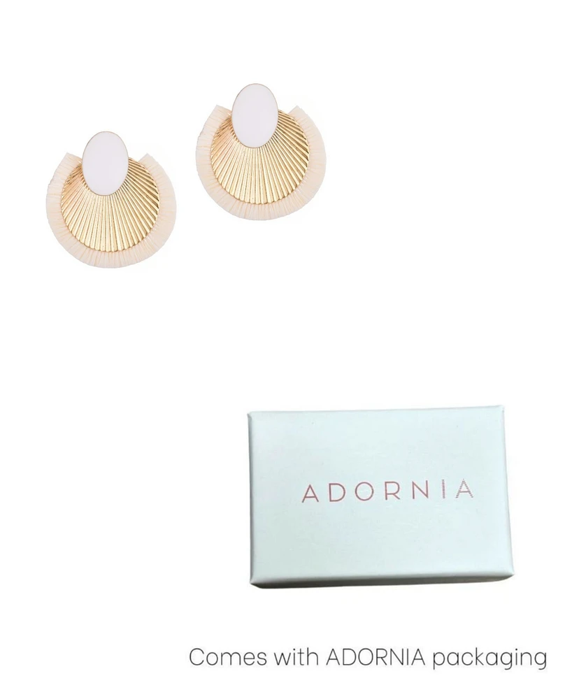 Adornia Gold Statement Mixed Material Darla Earrings