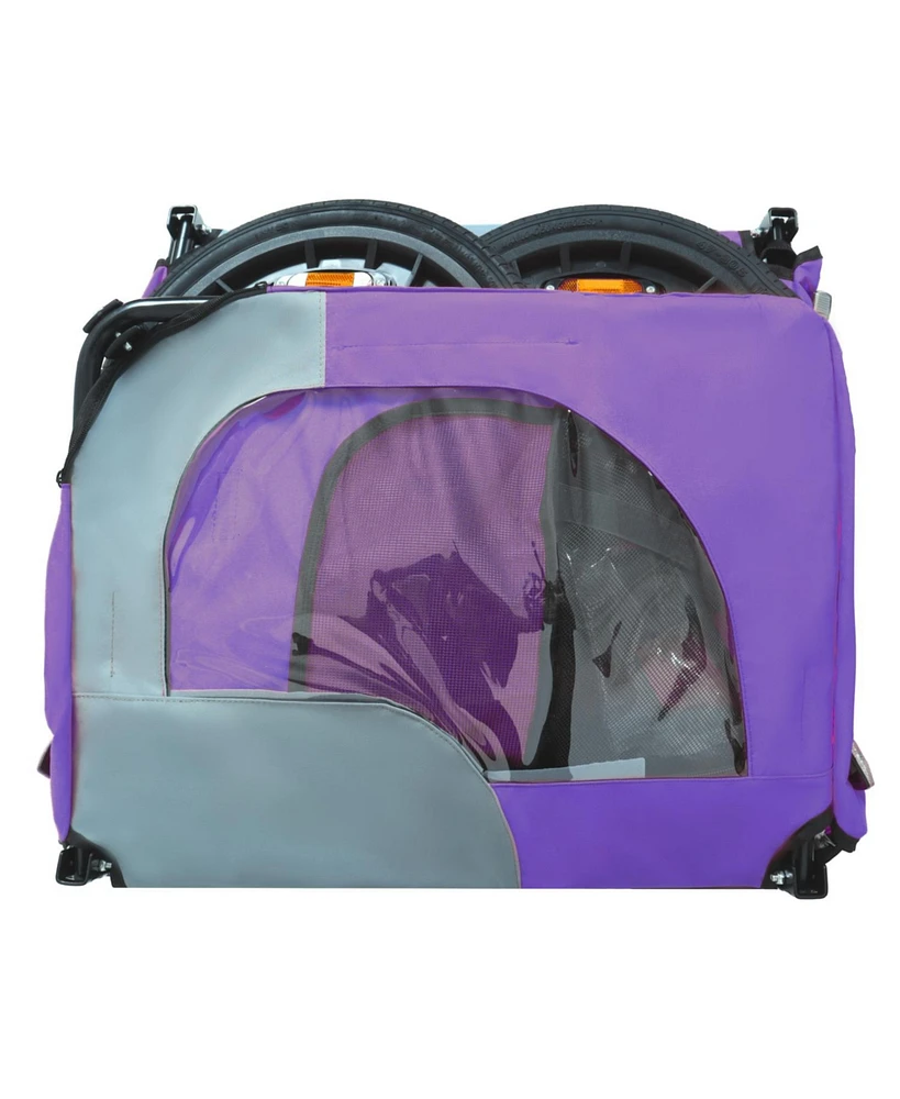 Streamdale Furniture Heavy Duty Pet Bike Trailer - All-Terrain Wheels - Purple
