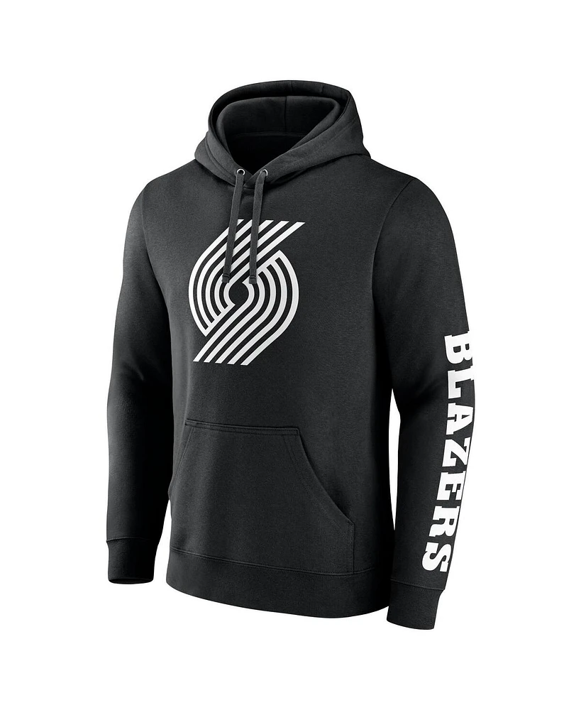 Fanatics Men's Black Portland Trail Blazers Put Me Coach Fleece Pullover Hoodie
