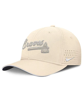 Nike Men's Cream Atlanta Braves Rise Performance Flex Hat