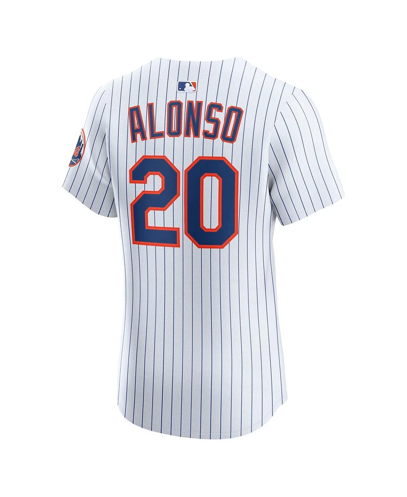 Nike Men's Pete Alonso White New York Mets Home Elite Player Jersey