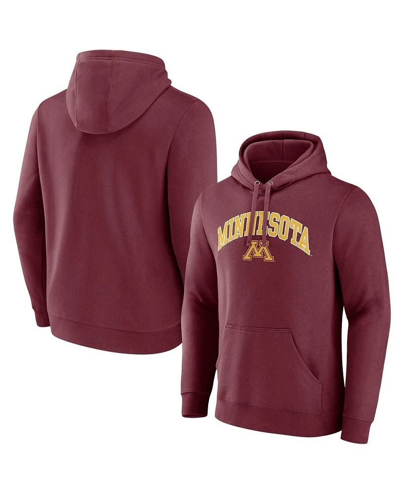 Fanatics Men's Maroon Minnesota Golden Gophers Arched Logo Pullover Hoodie
