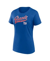 Fanatics Women's Royal New York Giants Start to Finish T-Shirt and Shorts Combo Pack