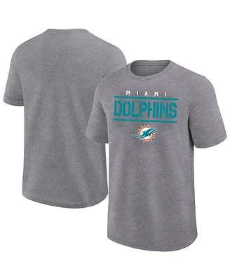 Fanatics Men's Heather Gray Miami Dolphins Big Tall Top Notch T-Shirt