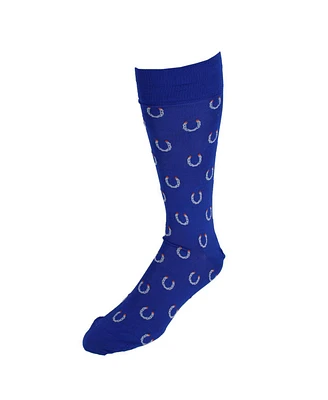 Trafalgar Men's Lucky Horseshoe Over The Calf Pima Cotton Novelty Dress Sock (1 Pair)