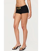 Edikted Women's Hook Belt Micro Shorts