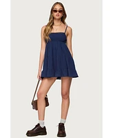 Edikted Women's Calley Scrunchy Tiered Mini Dress