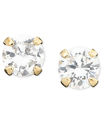 Children's 14k Gold Cubic Zirconia Stud