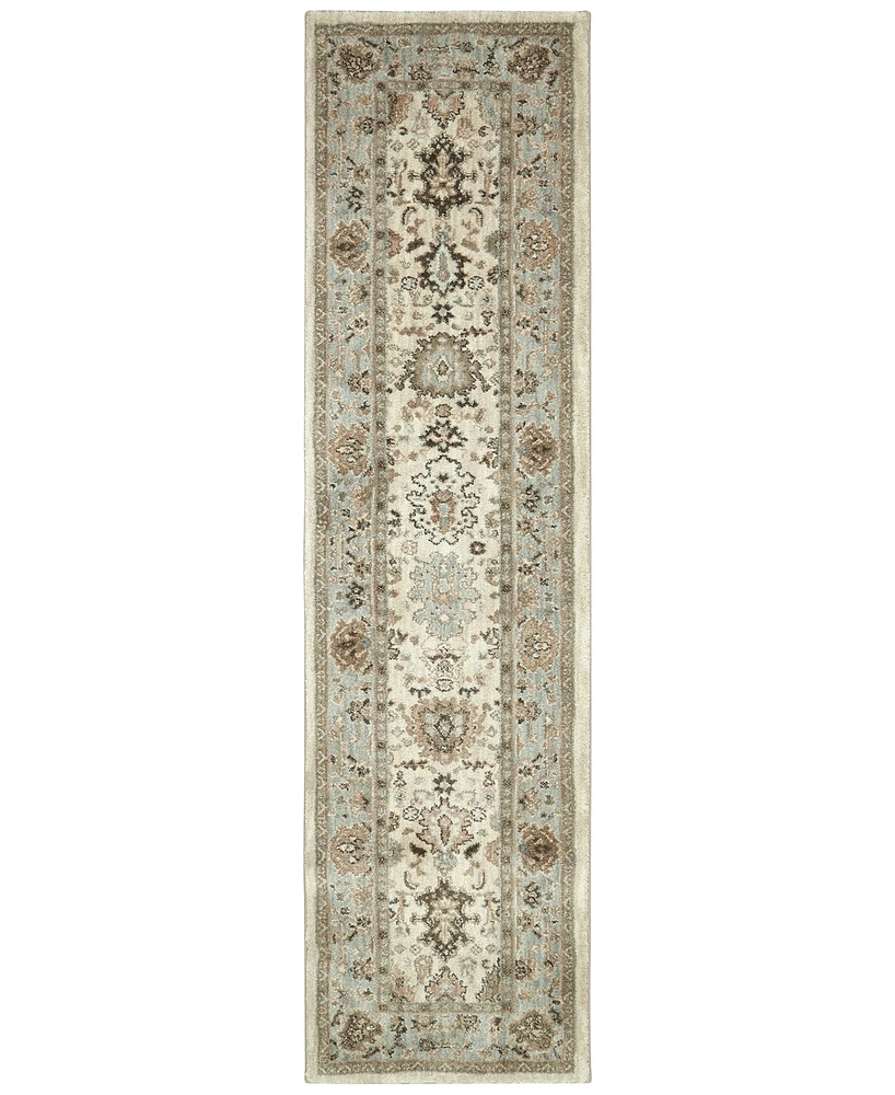 Closeout! Karastan Euphoria Adare Cream 2'4" x 7'10" Runner Rug