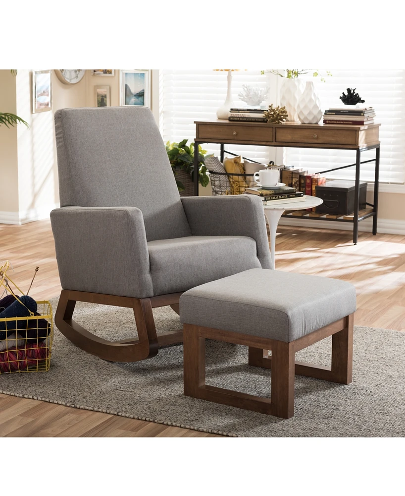 Yashiya Rocker and Ottoman Set