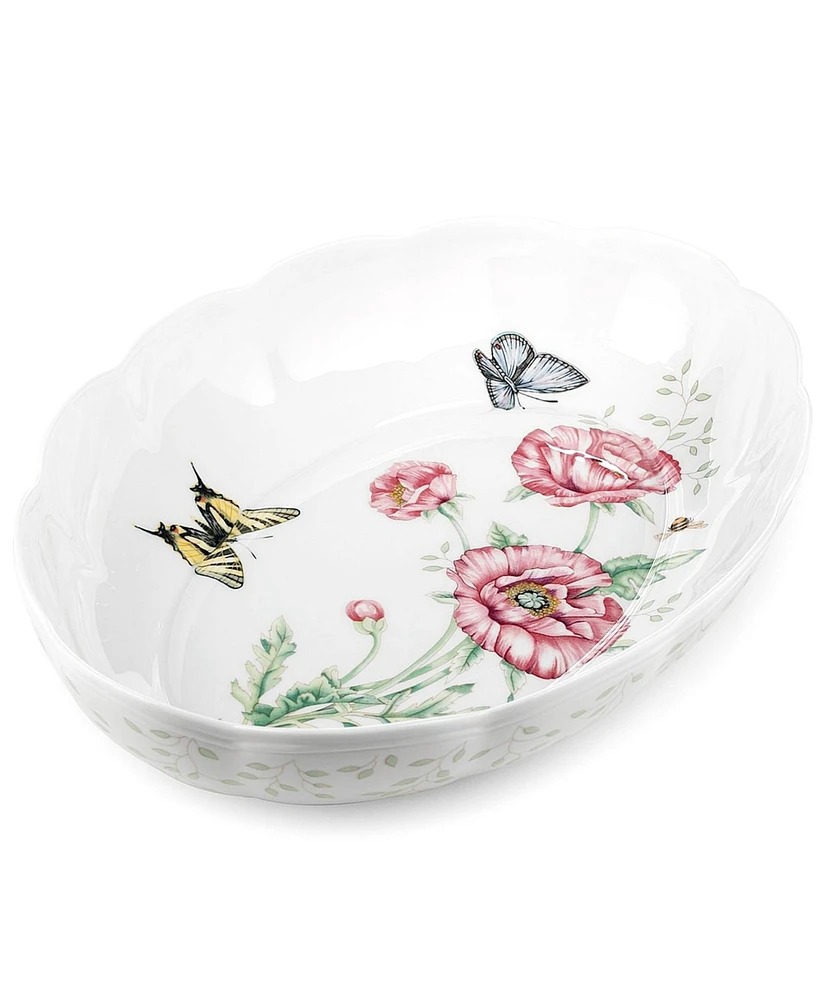 Lenox Butterfly Meadow 2 Quart Scalloped Oval Baker