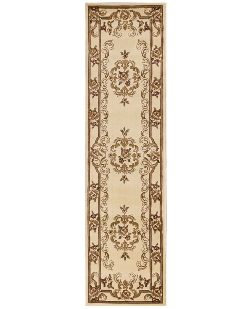 Kas Corinthian 5311 Ivory Aubusson 2'2" x 7'11" Runner Rug
